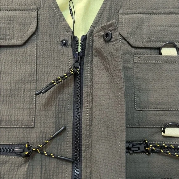 New Zara Olive Green Utility Vest Size Small - Picture 5 of 7